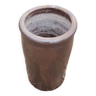Old Large Stoneware Salt Pot
