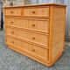 Commode Maugrion for Roche Bobois, wood and rattan, 80s