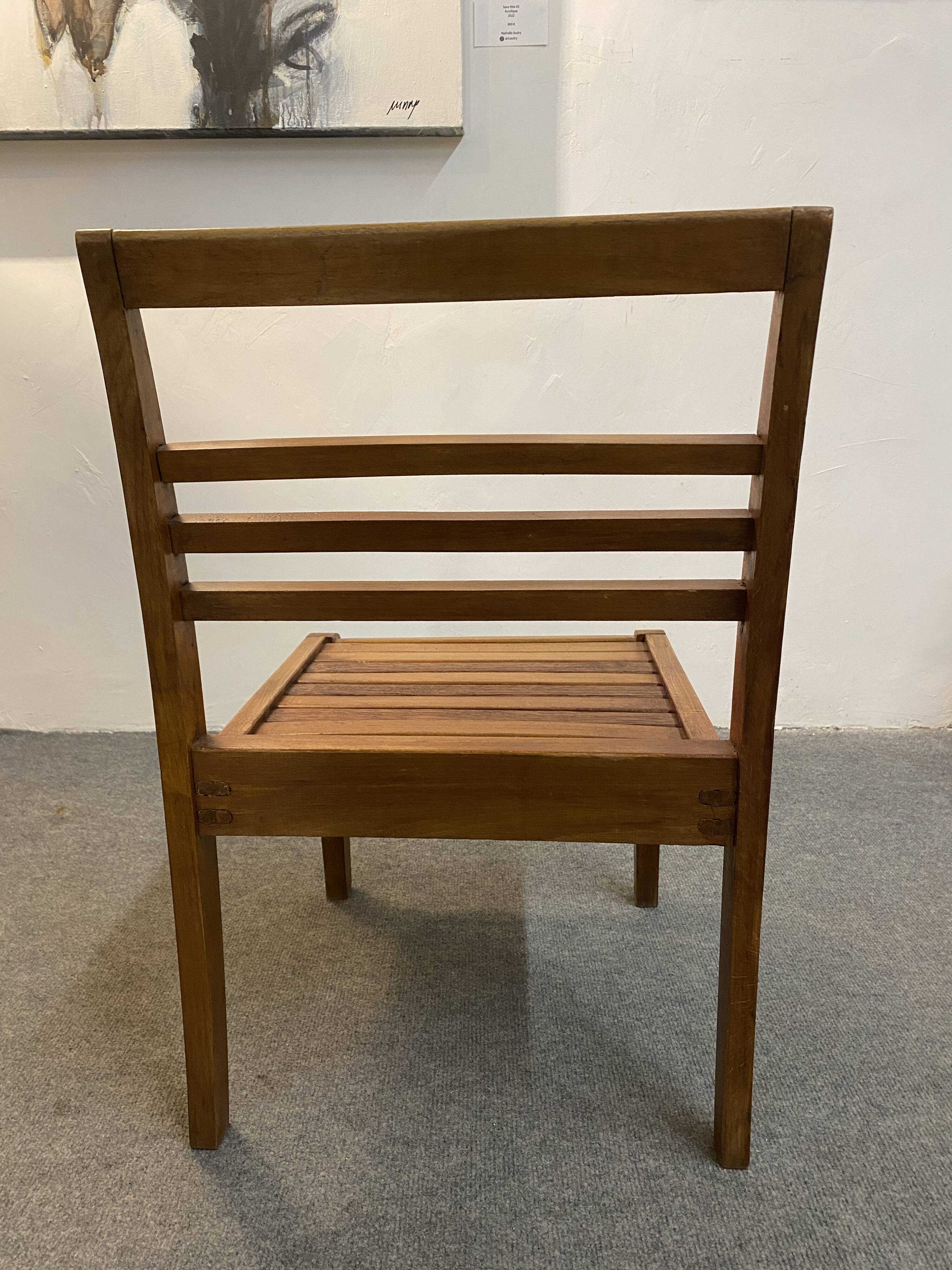 Modernist wooden children's chair by René Gabriel, Reconstruction period