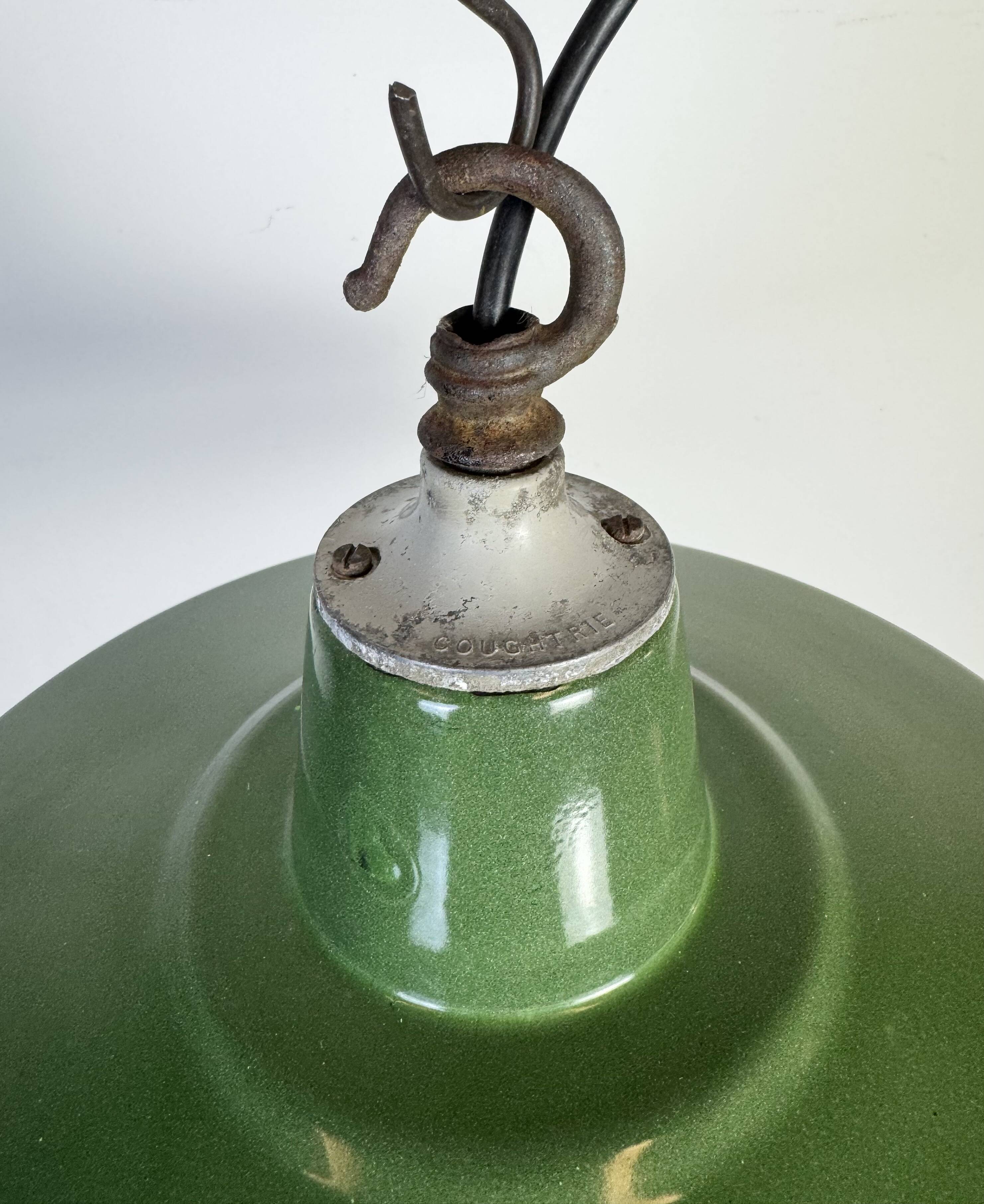 Industrial Green Enamel Factory Pendant Lamp, 1960s