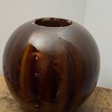 Art Deco Terracotta Spherical Vase by Albert Hellies