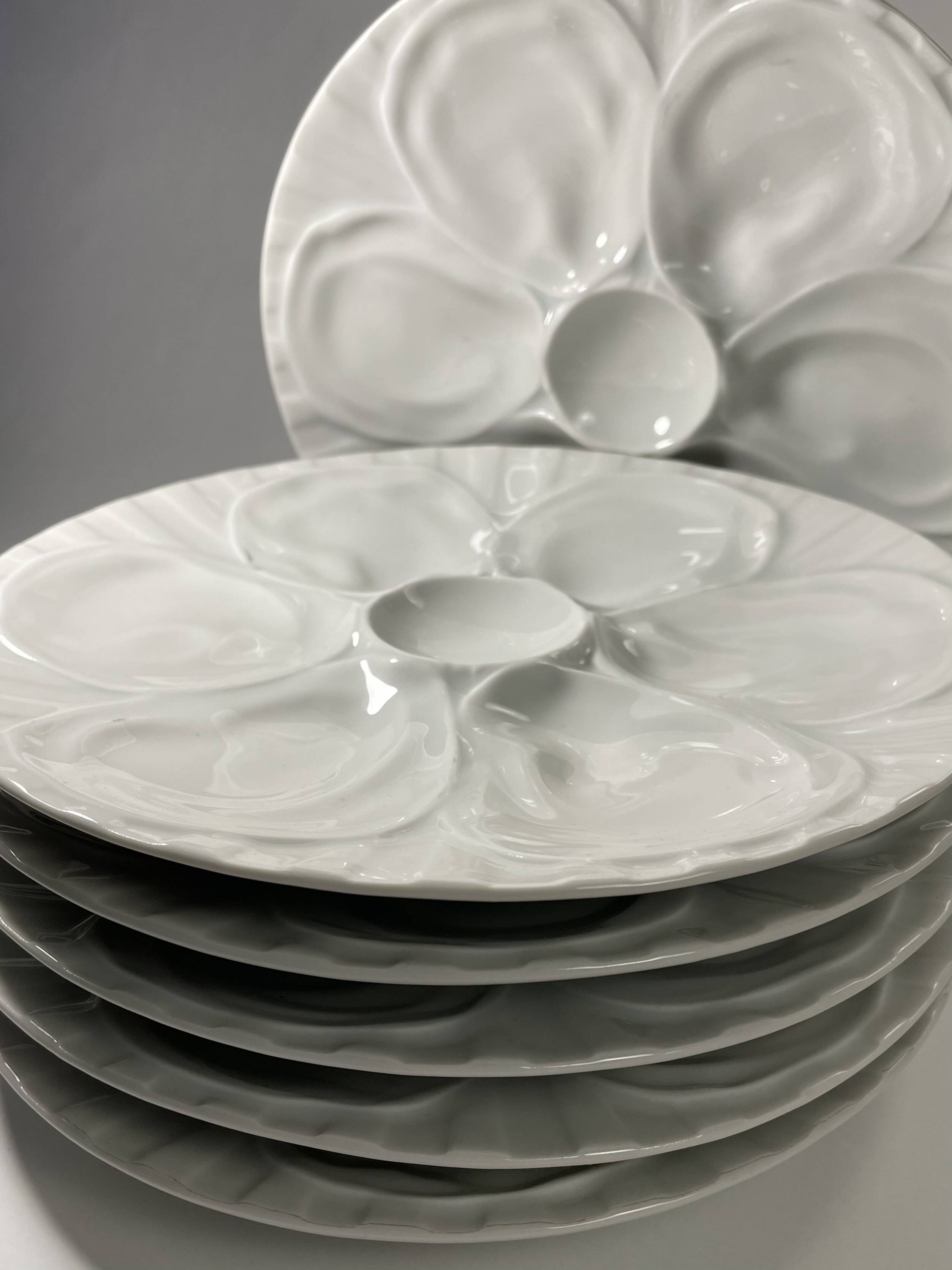 Lot de 6 Assiettes à Huîtres Pillivuyt
