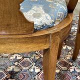 Set of 6 gondola chairs in blond mahogany - 20th century