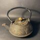 Japanese cast iron teapot – Tetsubin style – Relief warrior decoration