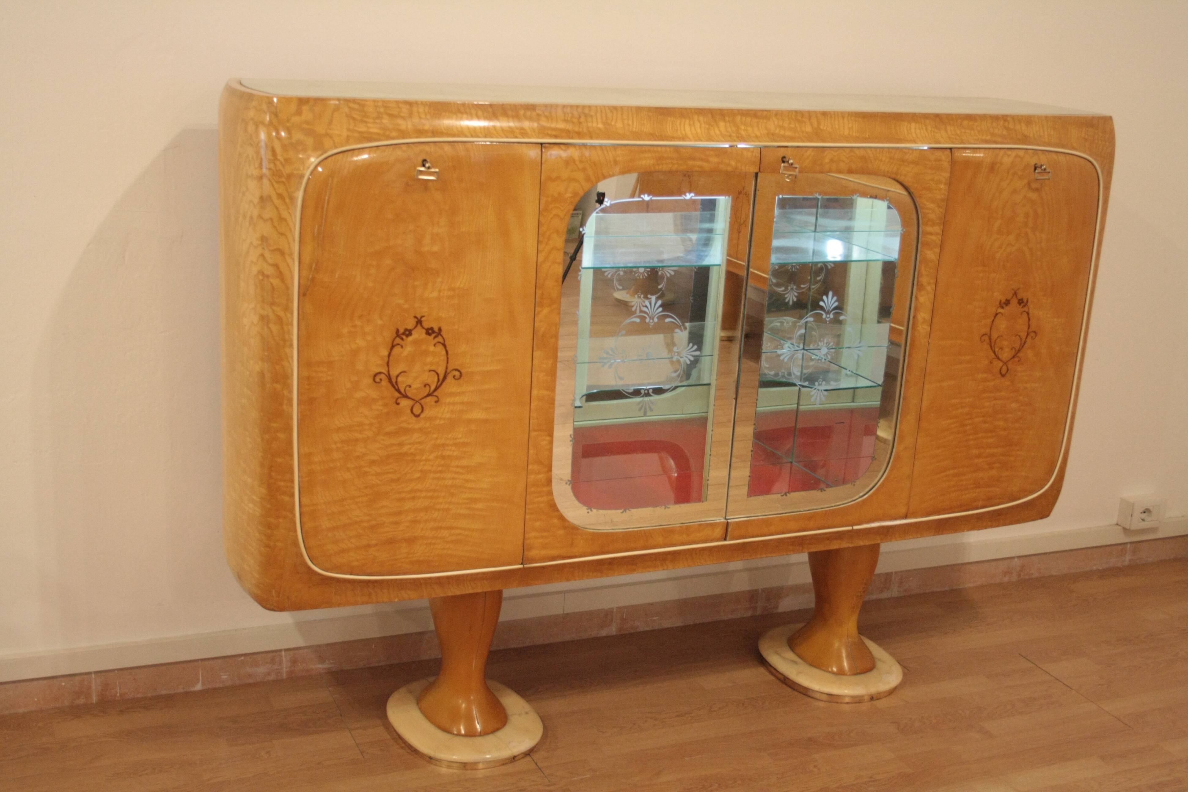 Meuble bar Buffet Mid-Century Modern, années 1950