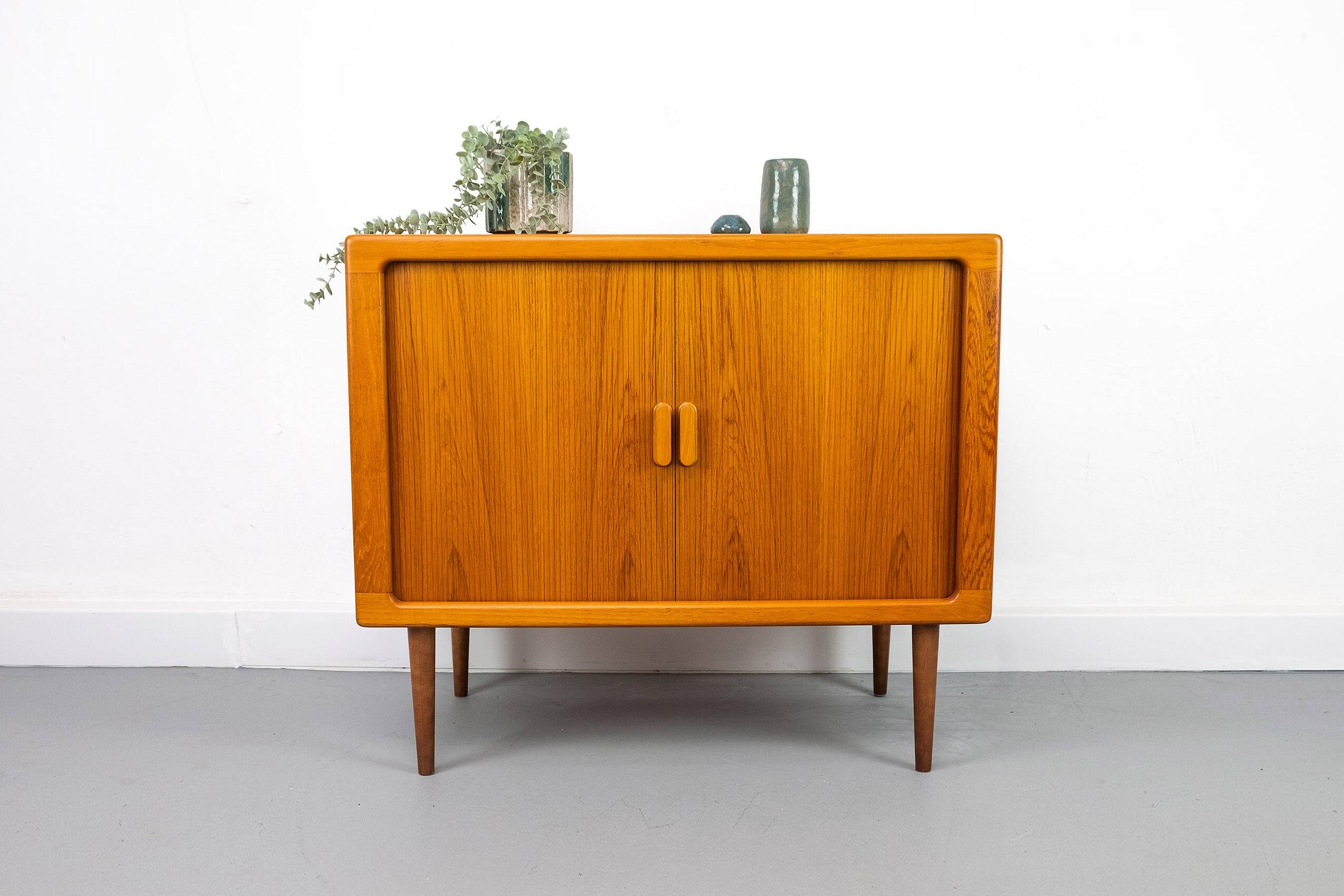 Danish Teak Sideboard with Tambour Doors from Dyrlund, 1970s