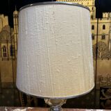 Silver metal floor lamp