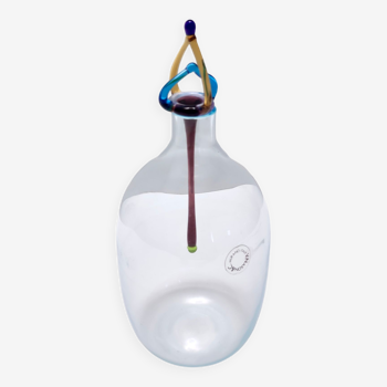 Postmodern Murano Glass Decanter Bottle par Vincenzo Nason, Italie