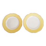 Yellow dessert service in Lunéville earthenware, Jonquille model