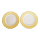 Yellow dessert service in Lunéville earthenware, Jonquille model