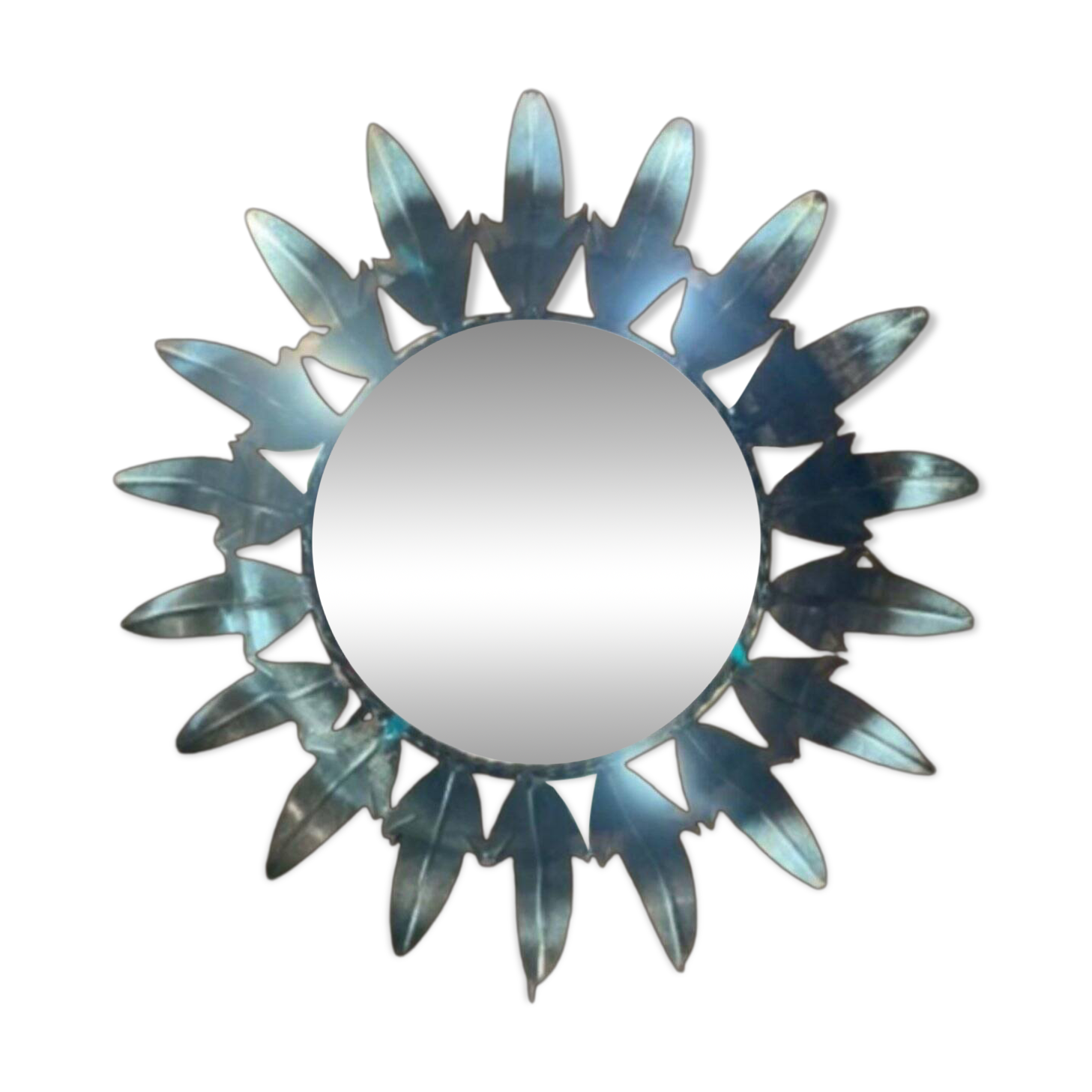 Mid-Century red wall tiles of hierro forjado in floor shape, years 50