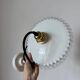 White opaline ceiling pendant light