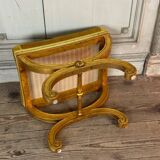 Louis XVI Style Carved and Gilded Wooden Stool Circa 1880