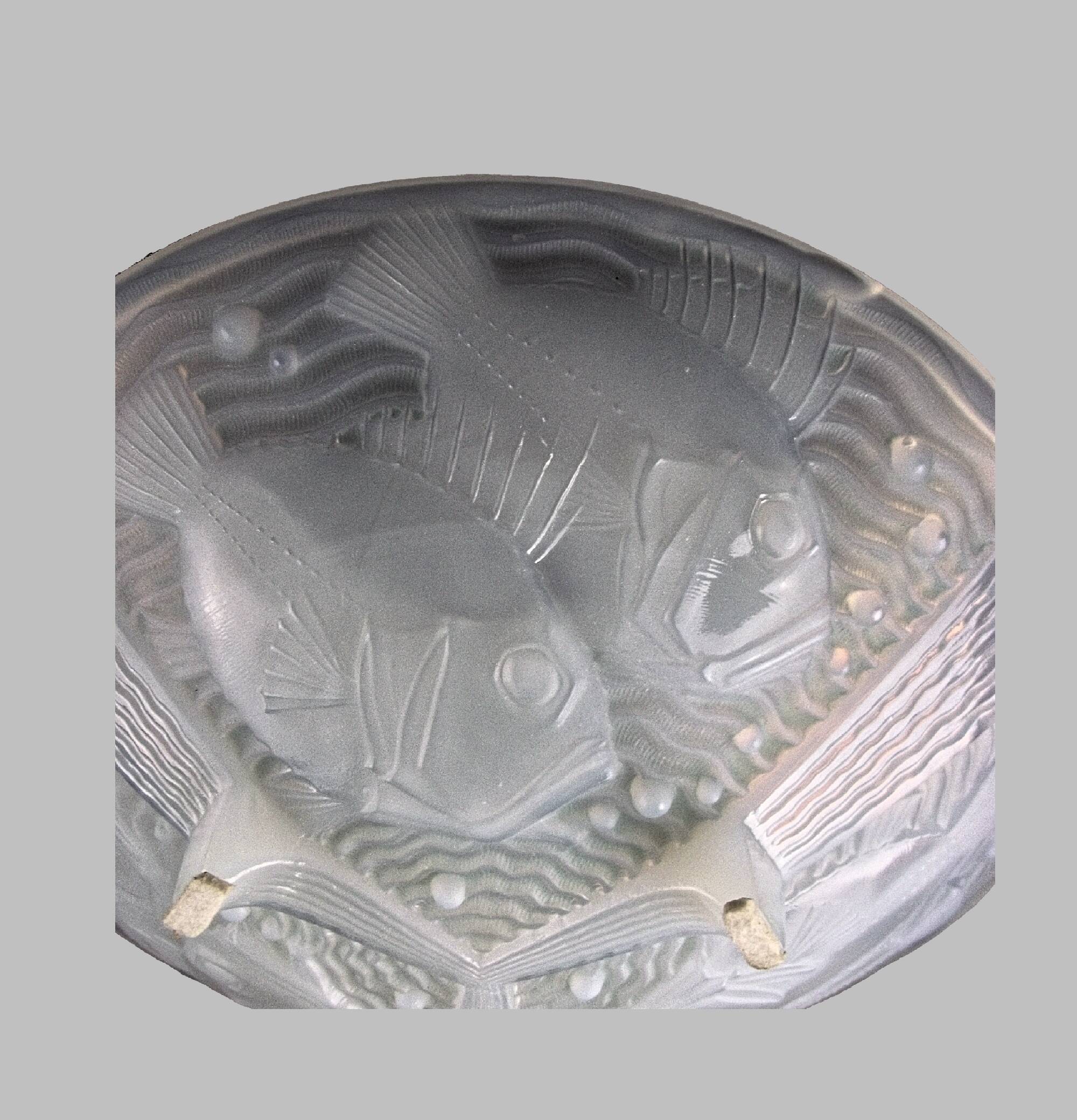 Pair of cups signed p d'avesn opalescent glass france 1930s