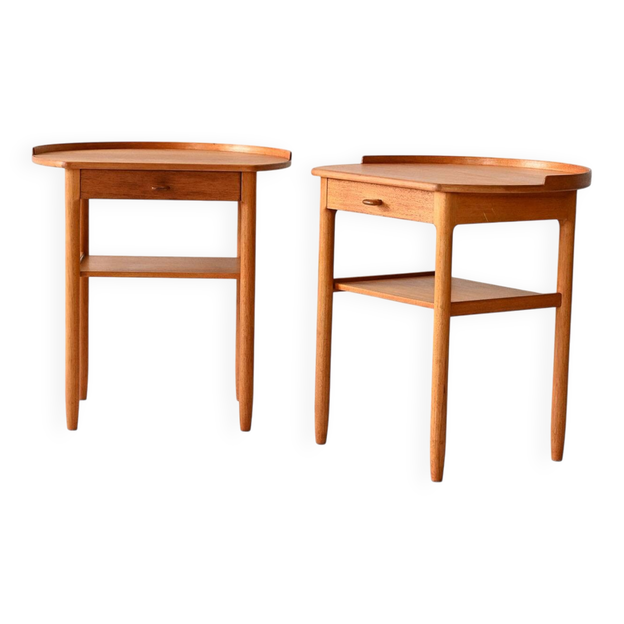 Pair of Vintage Scandinavian Teak Nightstands by Bodafors
