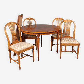 Table 4 chairs 2 extensions gustavien style sweden