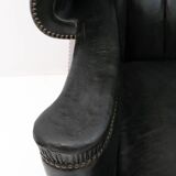 Georgian Style Rare Original Chesterfield Leather Armchair, 1950s