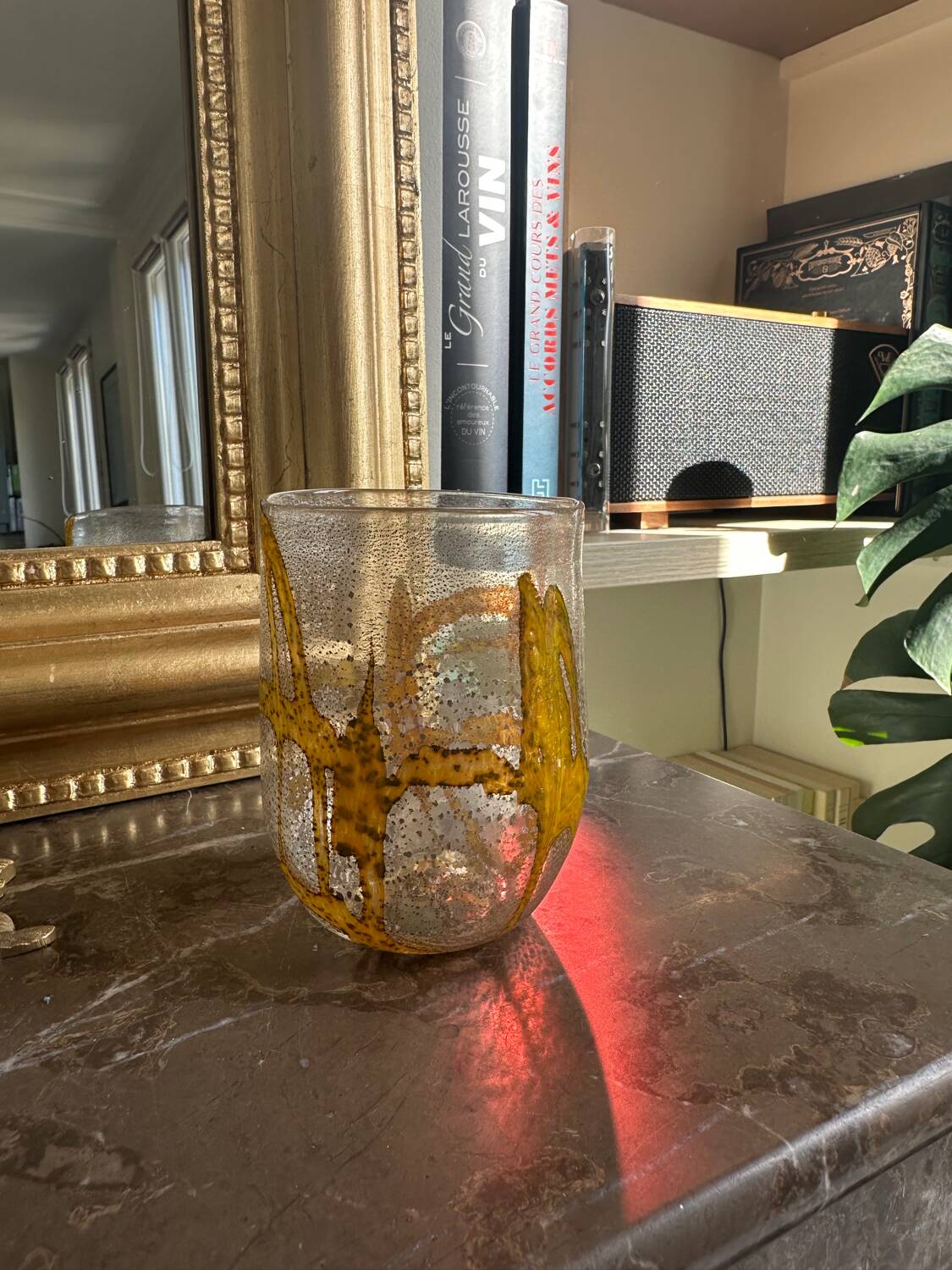 Set of 6 Murano glass glasses, handmade.