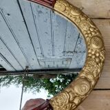art deco mirror in plaster 79 x 47 cm