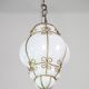 Venetian Lantern in Murano Reticello Glass, 1950s