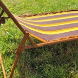 Camp bed, vintage sunbathing