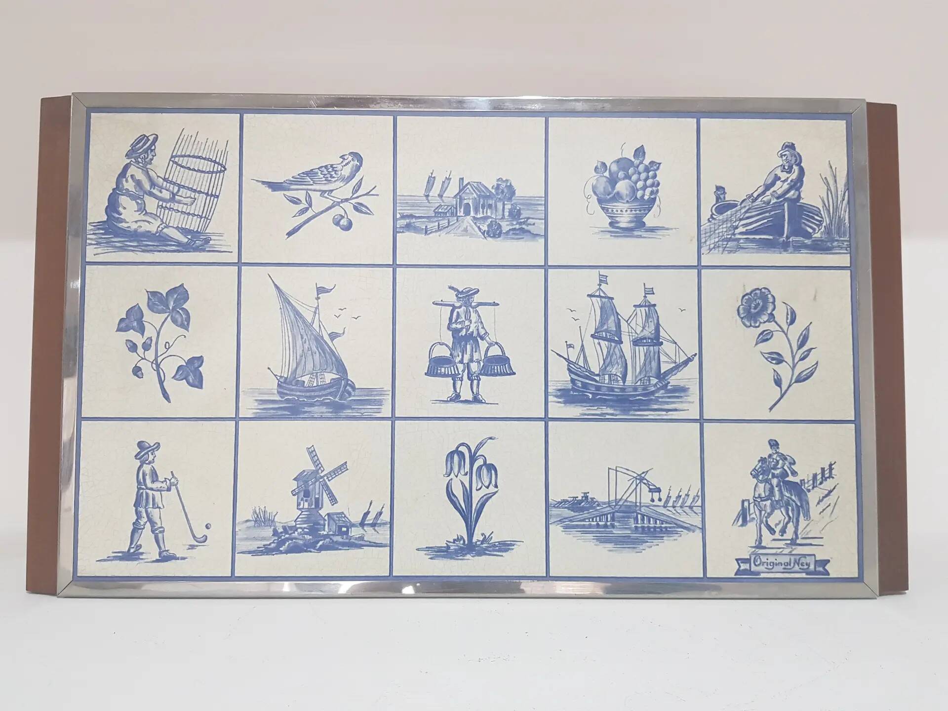 Warming tray/ceramic, silver/stainless steel, Germany/1970s.