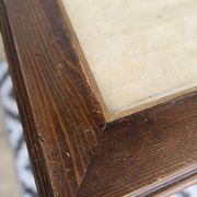 Antique Henri II style desk in solid wood - 2 drawers - 120cm