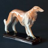 Chien Barzoï en céramique vintage