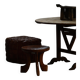 Oromo stool from mid-20th century Africa, hand-carved wood, tribal style.
