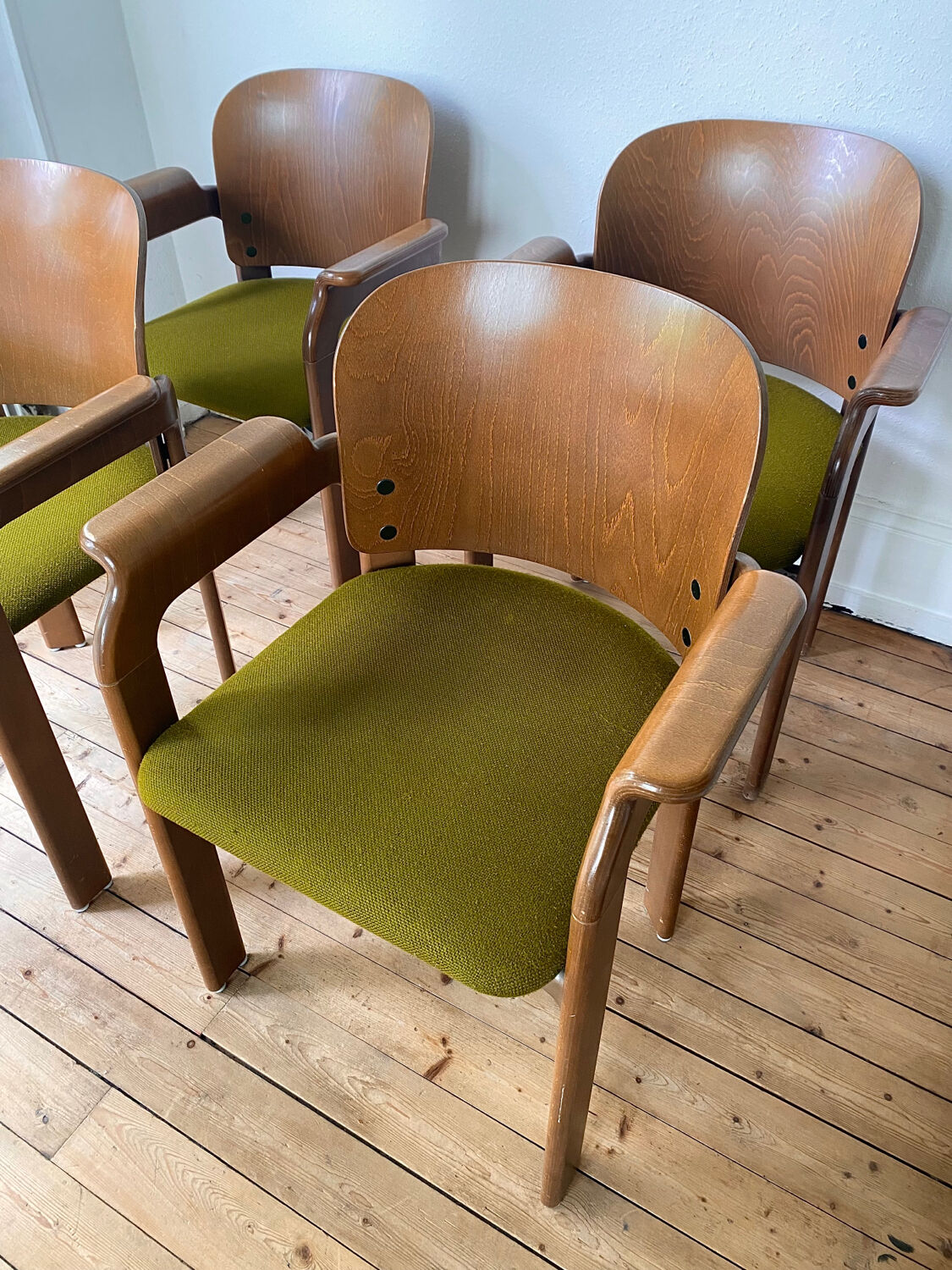 Set of 4 Armchairs by Bruno Rey for Dietiker 1970