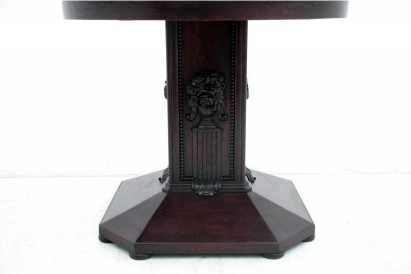 Antique table + chairs set, Western Europe, early 20th century.