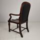 Victorian English Walnut & Leather Library Desk Chair