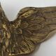 Eagle figurine sculpture with outstretched wings, in solid brass. Size 8 x 15 cm