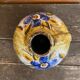 Antique soliflore vase veb polychrome ceramic flowers gdr vintage