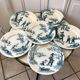 Set of 6 flat plates Iron Earth model "Garde Champêtre" late nineteenth
