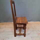 Chaise escabeau en bois massif