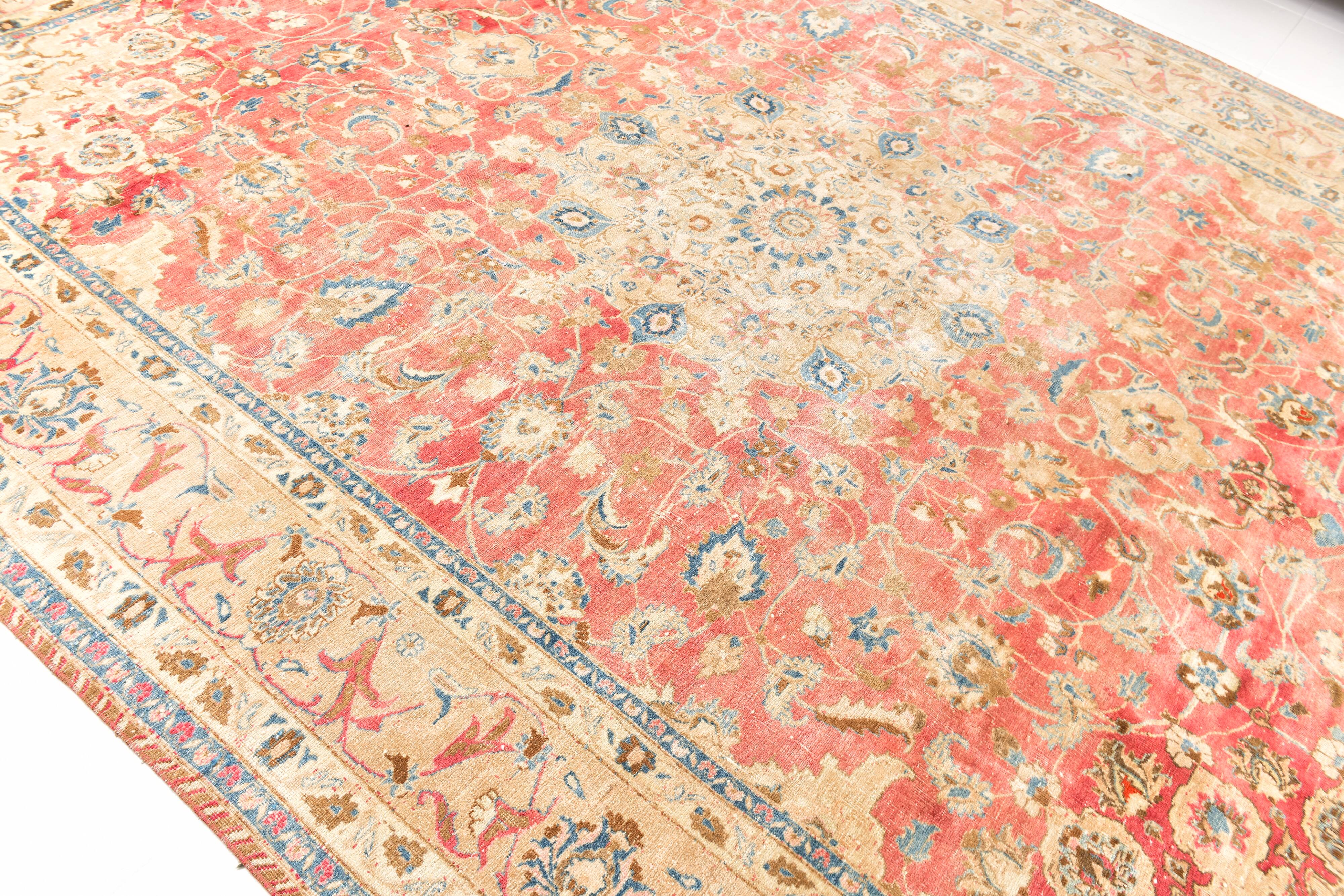 Persian Red & Cream Living Room Carpet, 279x374Cm