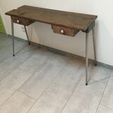 Pupitre écolier double pieds compas aluminium