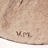 1960s Stone bust, Signed V.M.