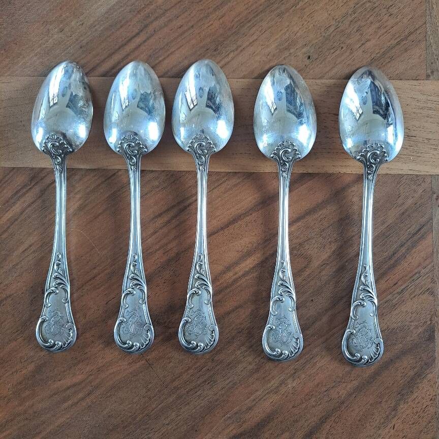 Solid silver spoons 1st grade 925° Master Goldsmith Prudent Quitte 1882