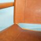 Danish safari chair in beech wood and leather from the 1970s.