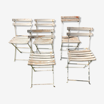 Lot chaises jardin vintage