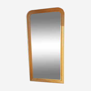 Louis-Philippe-style ground light oak mirror