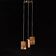 Suspension en cuivre et verre des années 1970.