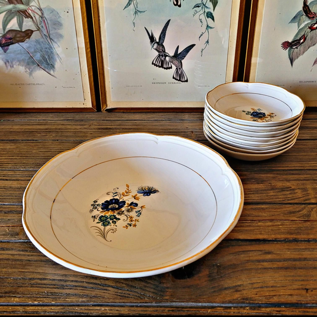 Moulin des Loups Volubilis bowl and dish set