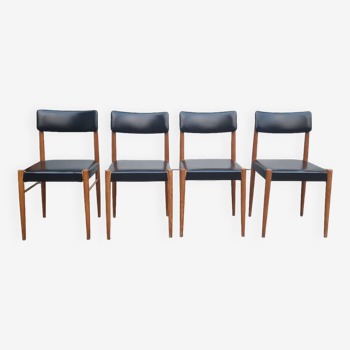 Set of 4 Scandinavian chairs 1970