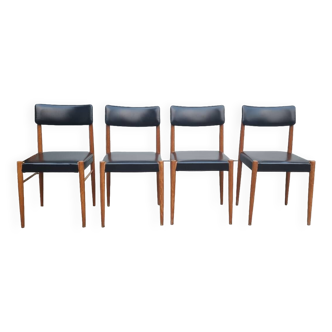 Set of 4 Scandinavian chairs 1970