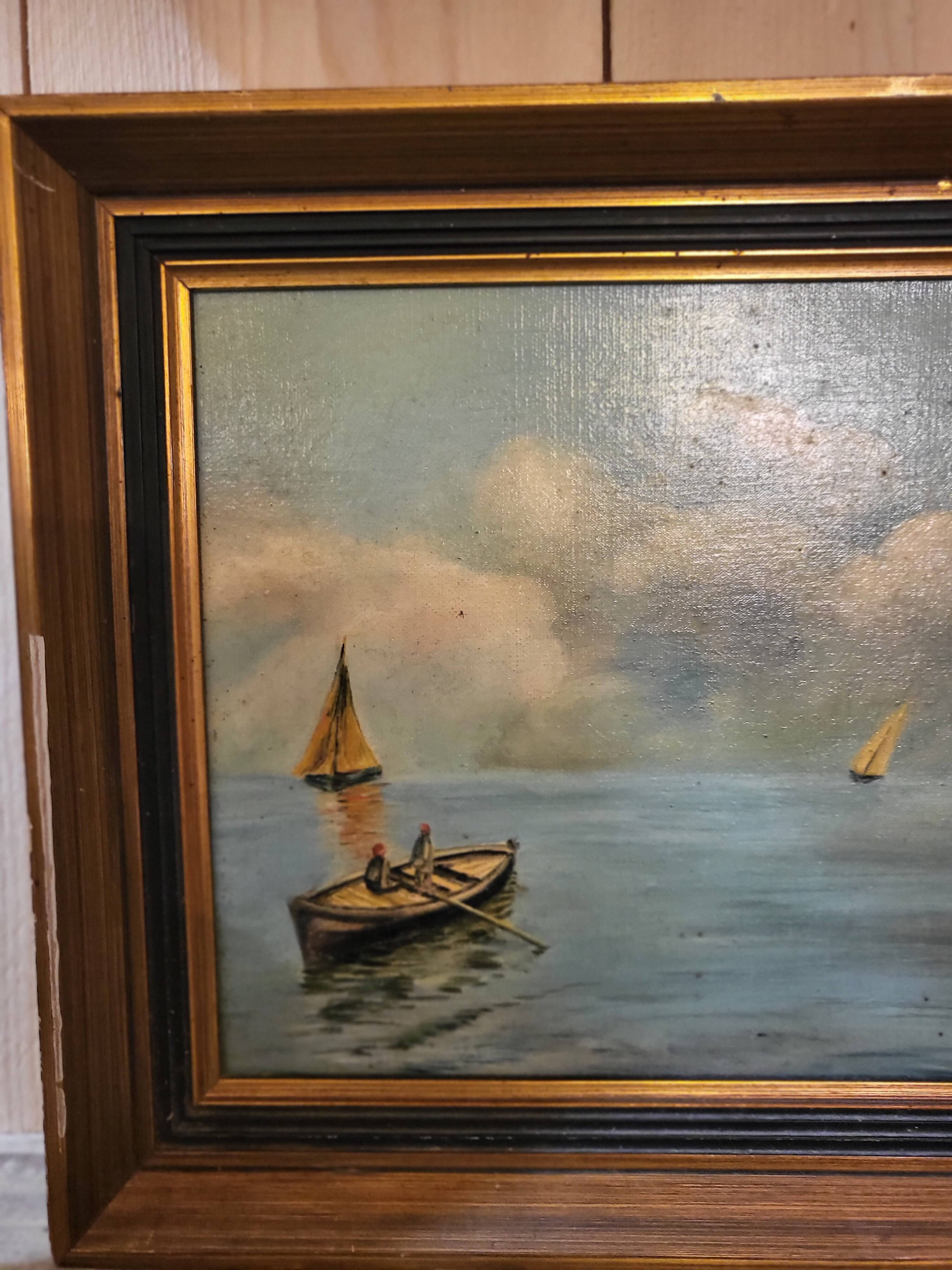 Oil on marine canvas