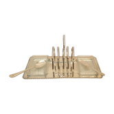 English toast service in silver metal