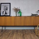 Scandinavian teak and metal sideboard